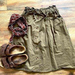Sadie & Love Olive Skirt